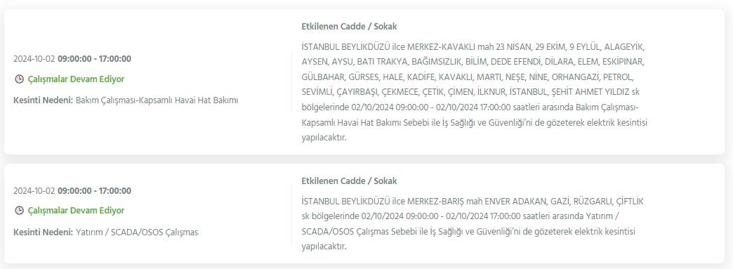 İstanbul'un 19 ilçesinde 8 saati bulacak elektrik kesintileri yaşanacak 18